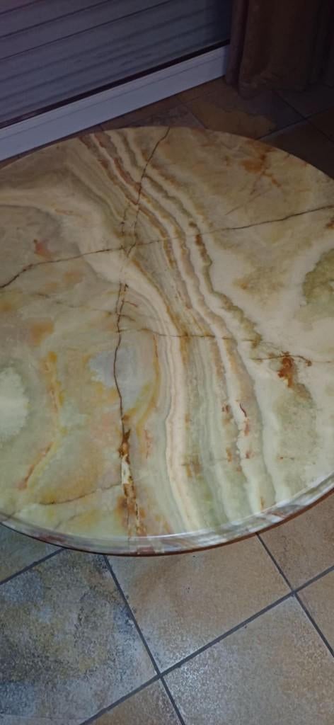 Table basse marbre, Maison & Meubles, Enlèvement, Comme neuf, Rond, 75 cm ou plus