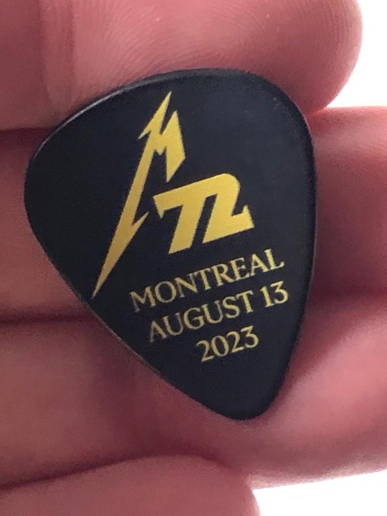 Metallica Montreal 2023 tour guitarpick Plectrum, Ophalen of Verzenden, Zo goed als nieuw