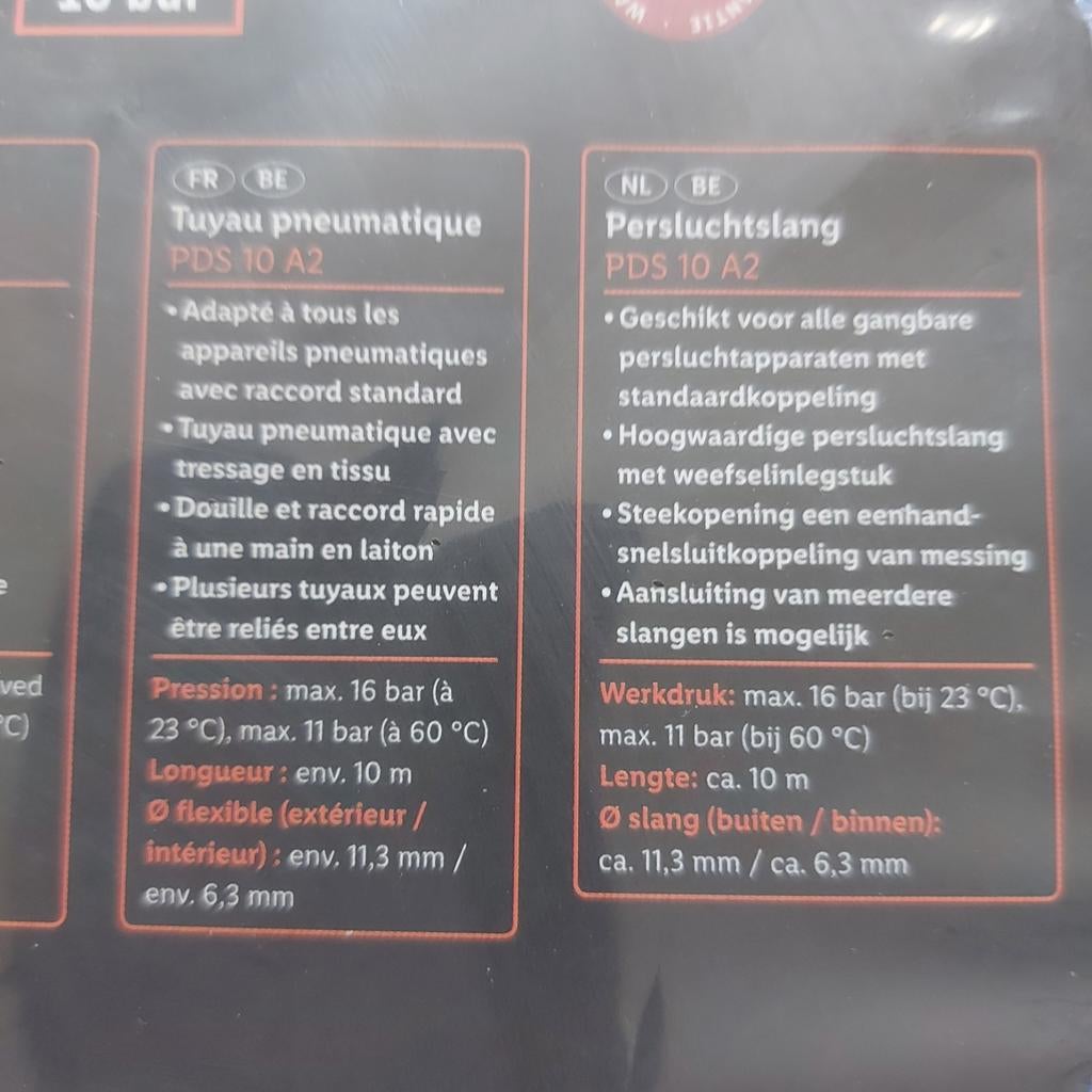 tuyau pneumatique, Neuf