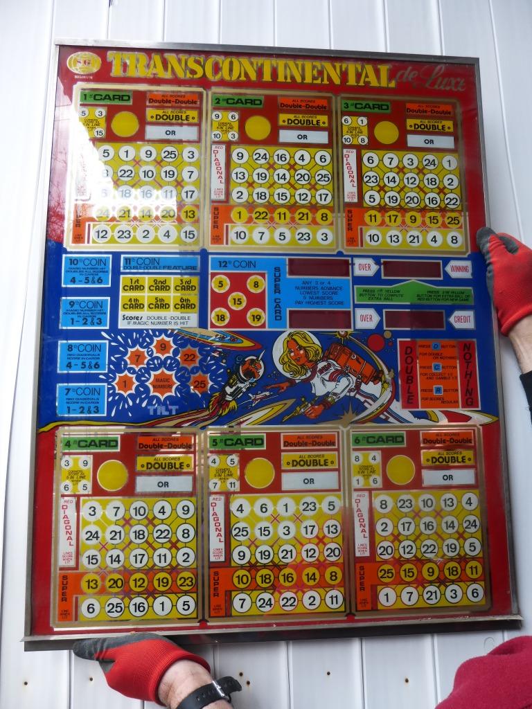vintage vitre de flipper - Bingo - billard électrique, Enlèvement