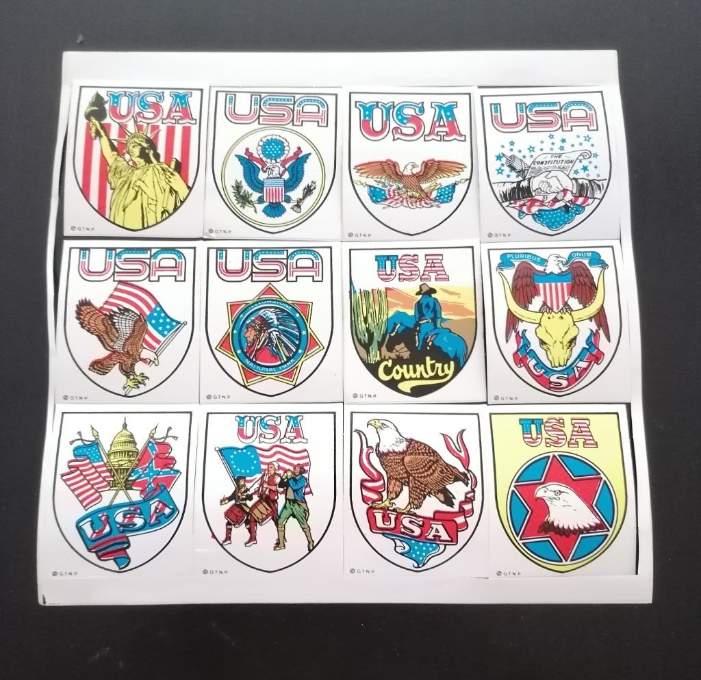 Vintage sticker set USA 80s, Ophalen of Verzenden