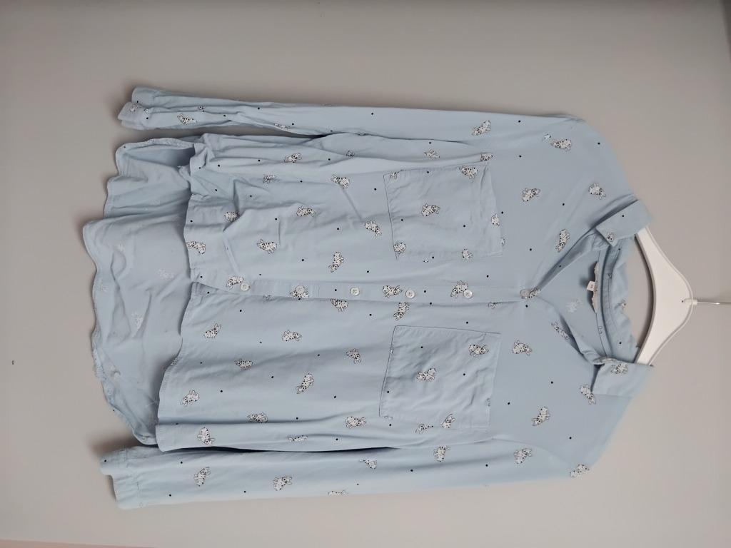 Lichtblauw hemd hondjes C&A 38, Taille 38/40 (M), Enlèvement ou Envoi, Comme neuf, Bleu