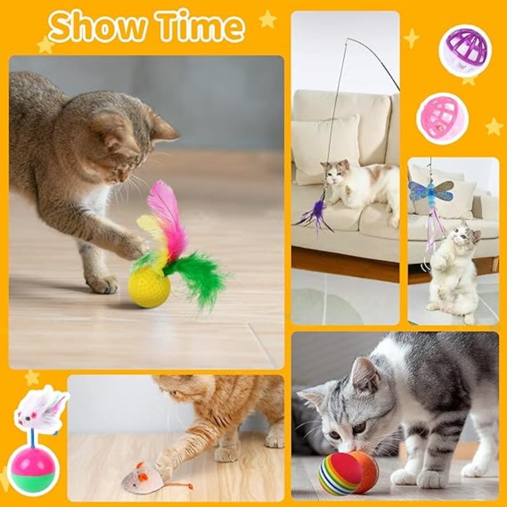 Set van 37 kattenspeelgoed SNELLE GRATIS LEVERING, Overig speelgoed, -, Verzenden, -