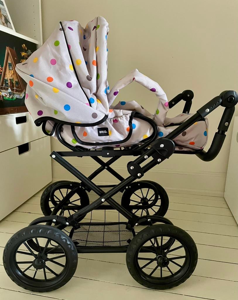 Poppen kinderwagen (zeer realistisch, merk Brio), Ophalen, Kinderwagen, Overige merken, Verstelbare duwstang