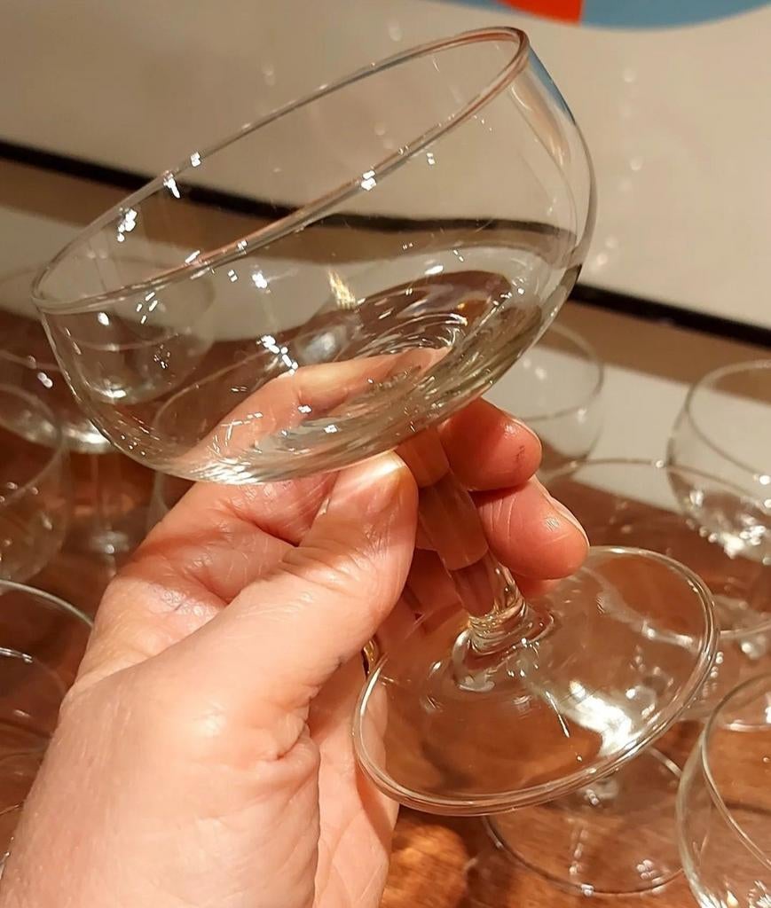 Champagnecoupes champagneglazen 6 stuks, Antiek en Kunst, Antiek | Glaswerk en Kristal, Ophalen of Verzenden