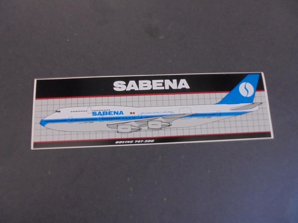 autocollant Sabena Boeing 747-300, Collections, Envoi, Neuf, Société ou Association