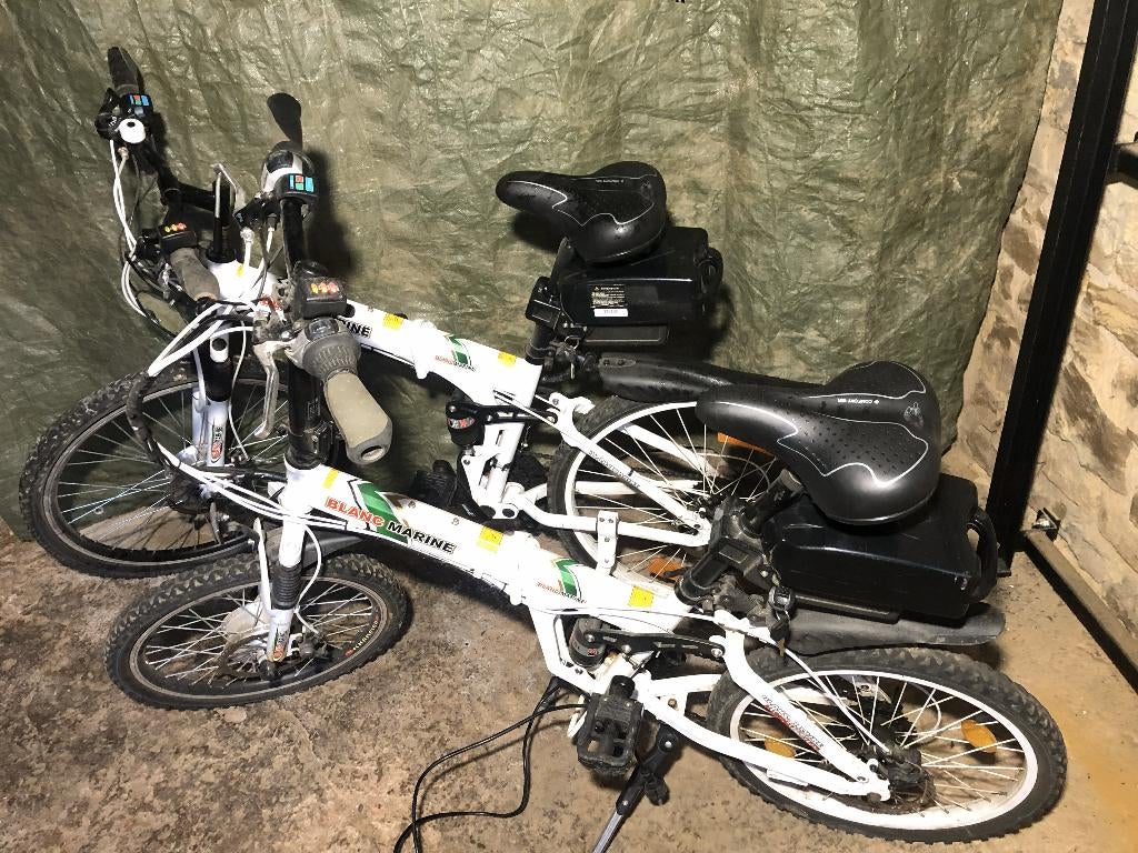 2 Vélos pliables électriques 26 et 20 pouces avec housses, Vélos & Vélomoteurs, Autres marques, Vitesses, Enlèvement, Utilisé