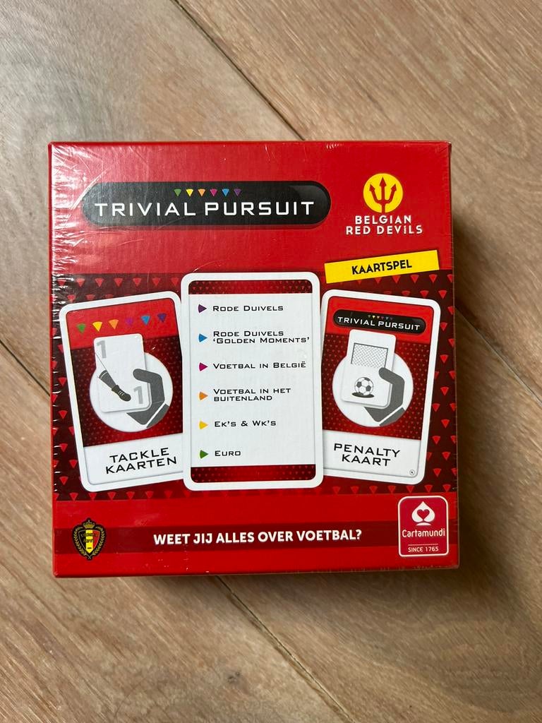 Nieuw kaartspel Trivial Pursuit met de Rode Duivels, Hobby & Loisirs créatifs, Jeux de société | Jeux de cartes, Enlèvement ou Envoi