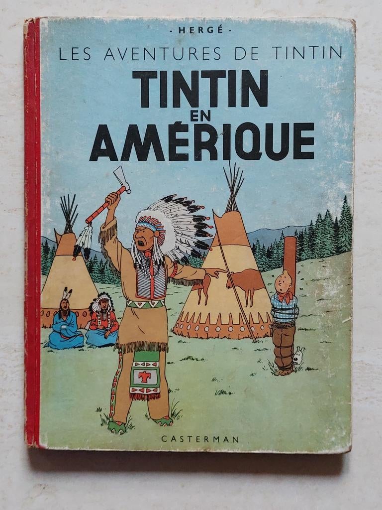 TINTIN EN AMÉRIQUE B4 1950 bon état, Ophalen of Verzenden