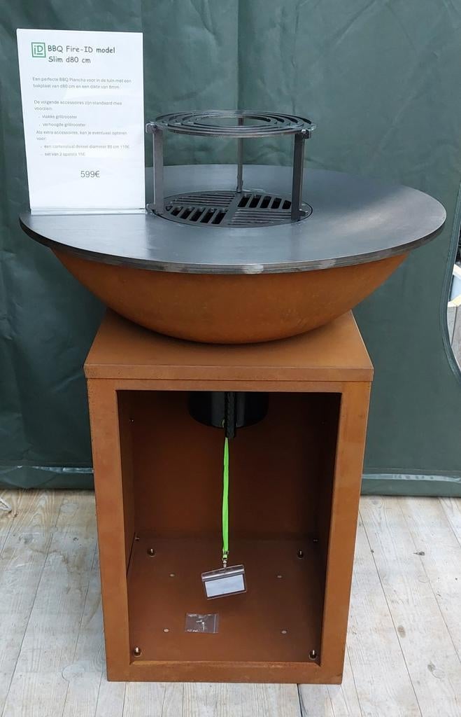 PROMO -30% BBQ, PLANCHA, BRASERO in Cortenstaal D80cm, Ophalen, Nieuw