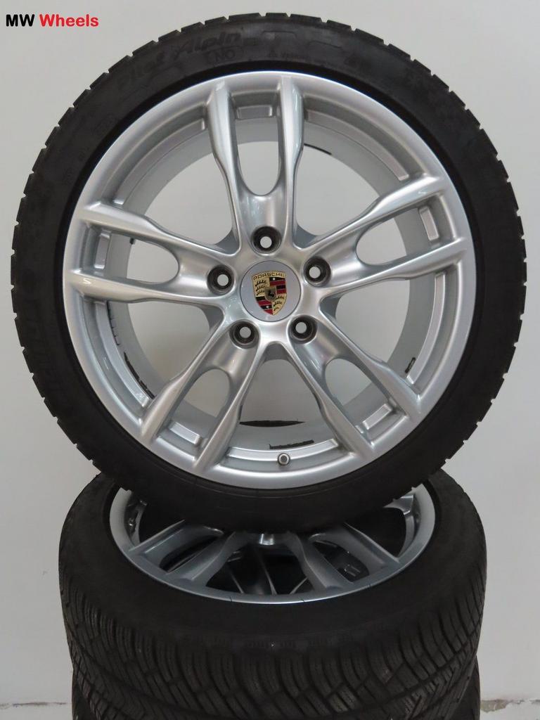 Porsche 19 inch velgen Boxster 981 en Cayman winterbanden, Auto-onderdelen, Banden en Velgen, 19 inch, Gebruikt, -, 265 mm