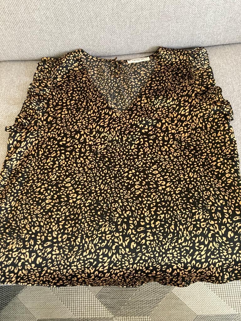 Blouse 'Vintage Love', Kleding | Dames, Maat 38/40 (M), Bruin, Ophalen of Verzenden, Zo goed als nieuw