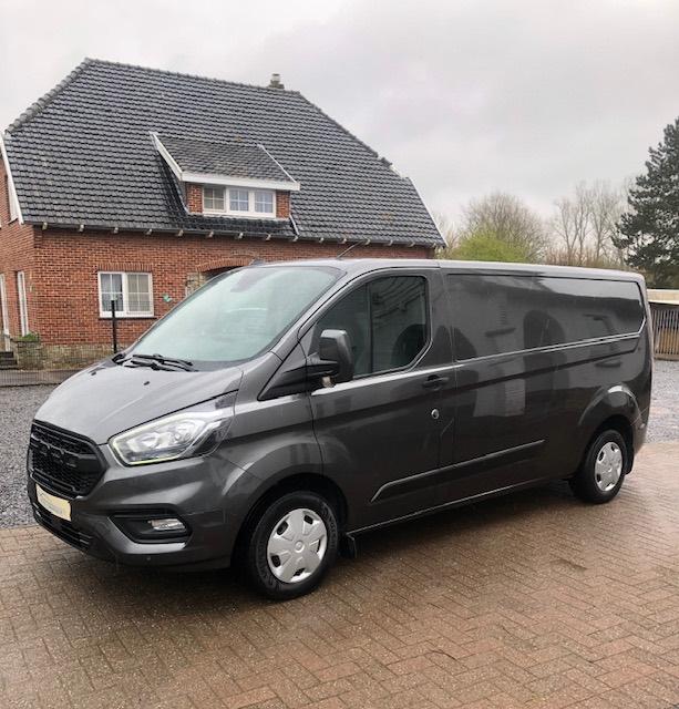 Ford Transit Custom 2.0Tdci L2-H1 2020 85000KM 131Pk, Auto's, Euro 6, Bedrijf, Grijs, Ford