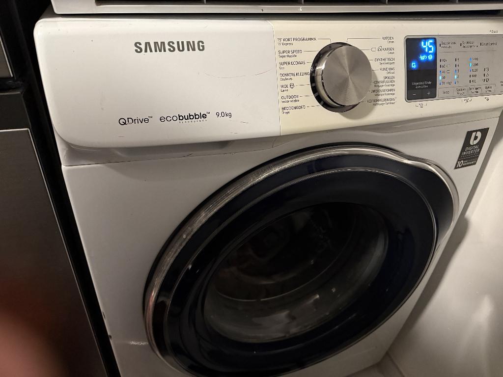 Wasmachine Samsung QDrive Ecobubble 9.0 kg, Elektronische apparatuur, Wasmachines, Ophalen, 1200 tot 1600 toeren, Gebruikt, 8 tot 10 kg