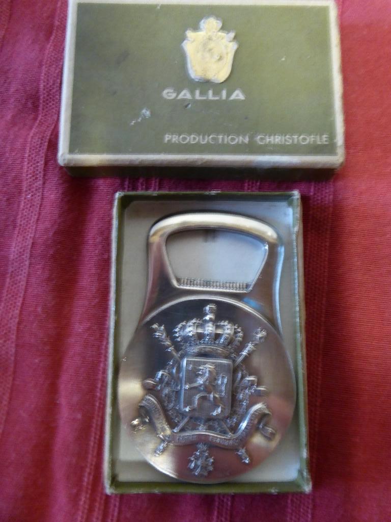 décapsuleur GALLIA, CHRISTOFLE , BELGOFER , Belgique, Enlèvement ou Envoi, Utilisé, Ouvre-bouteille