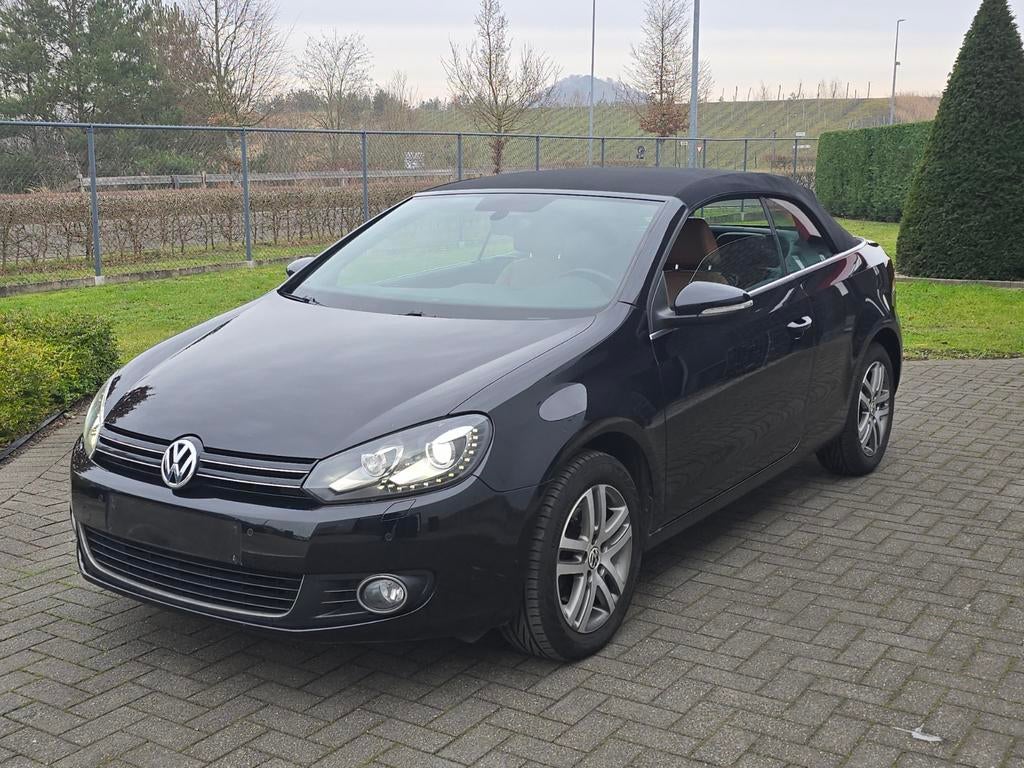Volkswagen Golf Cabrio 129.000km/airco/garantie en keuring, Leder, Bedrijf, Golf, Radio