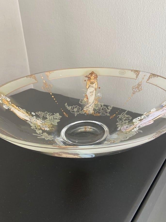 Grote porseleinen schaal van GOEBEL, gedecoreerd door MUCHA, Ophalen, Huis en Inrichting