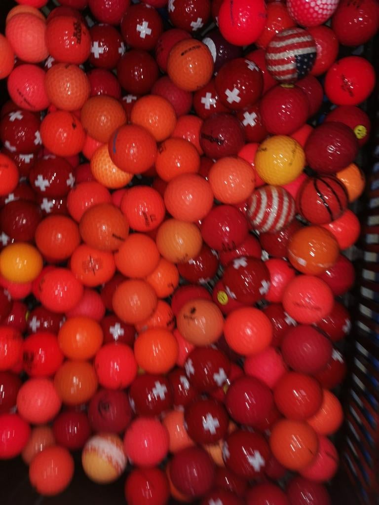 Oranje rode golfballen 100 stuks, Ophalen of Verzenden