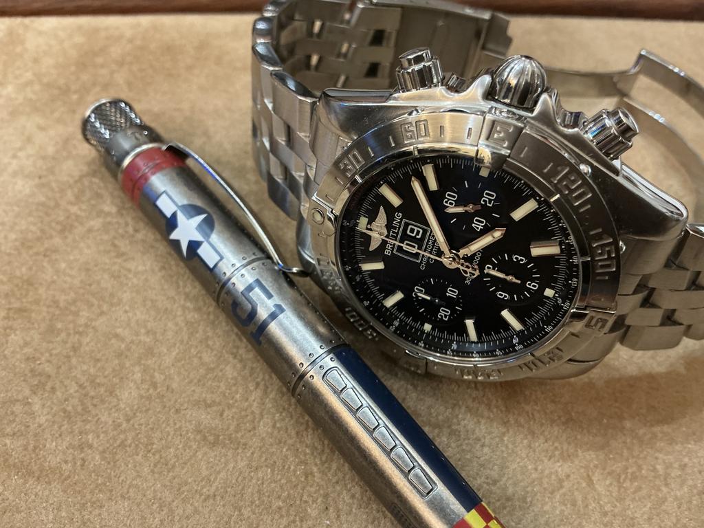 Breitling Blackbird big date, Ophalen, Zo goed als nieuw, Breitling