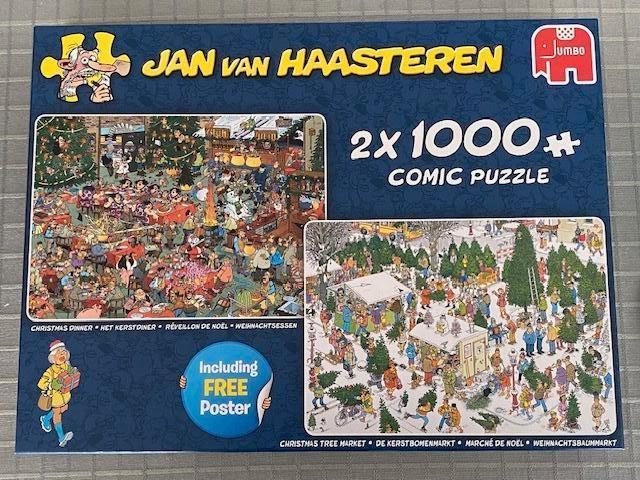 Van Haasteren : Kerstdiner en Kerstbomenmarkt (2 x 1000 stuk, Ophalen of Verzenden