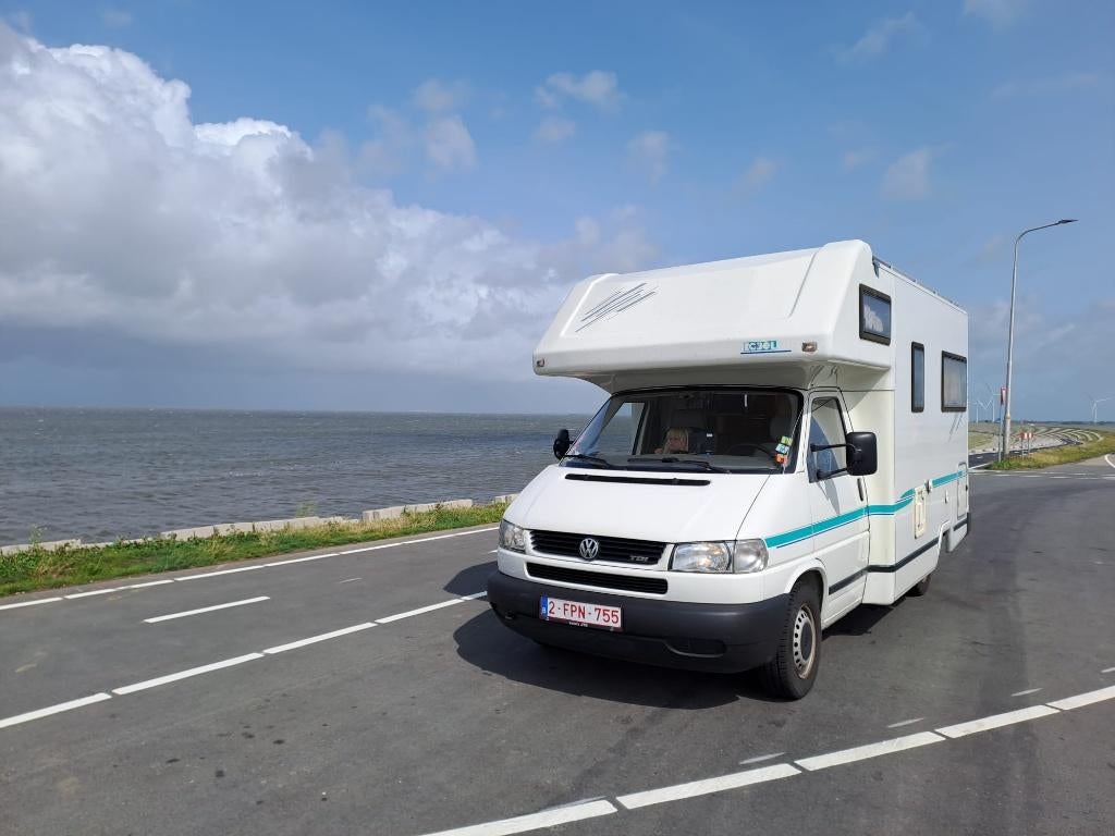 Vw T4 Camper Robel mobil 6-zitplaatsen Airco, Caravanes & Camping, Auvent, Jusqu'à 5, 5 à 6 mètres, Particulier