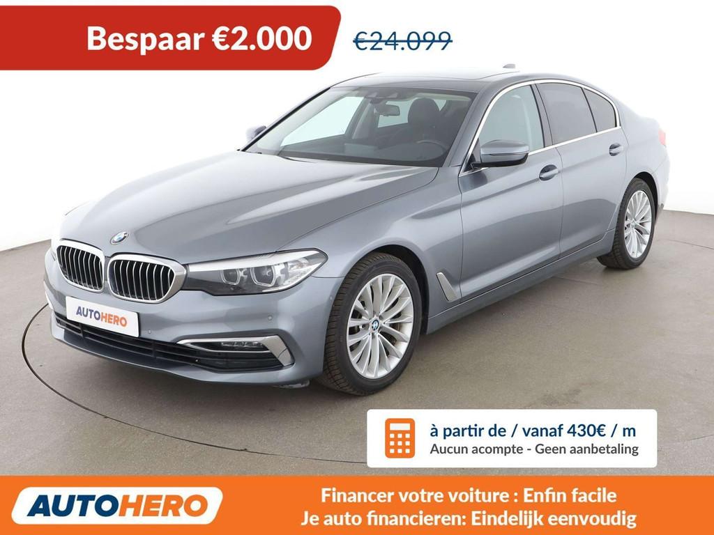 BMW 5 Serie 520 520i Luxury Line (bj 2019, automaat), Auto's, BMW, Automaat, Achterwielaandrijving, Gebruikt, https://public.car-pass.be/vhr/d922d7d1-3a9a-49dd-a695-d20b8bb0f635