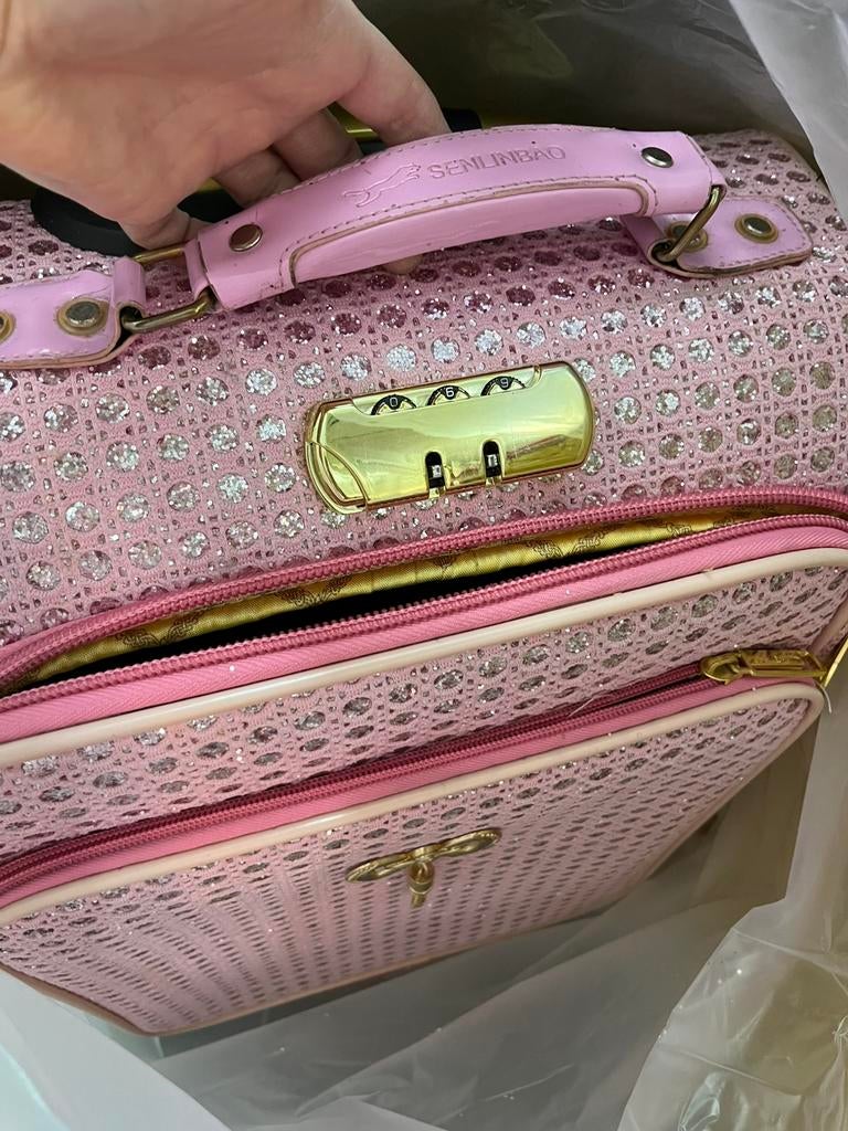 Valises lot de 4 pieces beauty case sac a main valise cabine, Bijoux, Sacs & Beauté, Enlèvement ou Envoi, Comme neuf