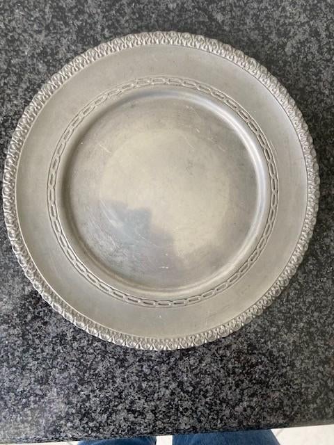 Oude tinnen schaal, Antiek en Kunst, Ophalen of Verzenden