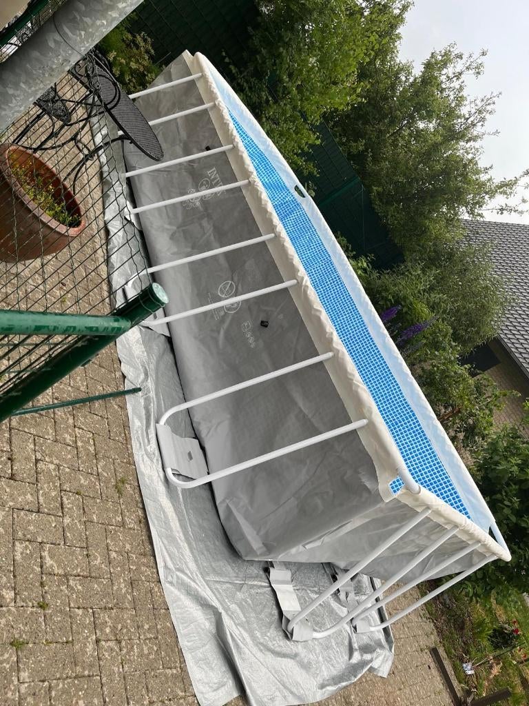 intex zwembad met warmte pomp, ladder, Ophalen, Gebruikt, 200 tot 300 cm, 80 tot 120 cm