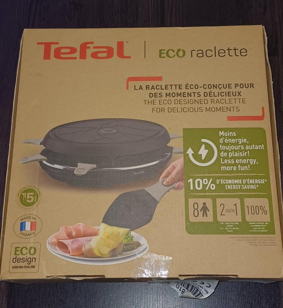 Tefal Eco Raclette, Ophalen of Verzenden, Gebruikt, 8 personen of meer