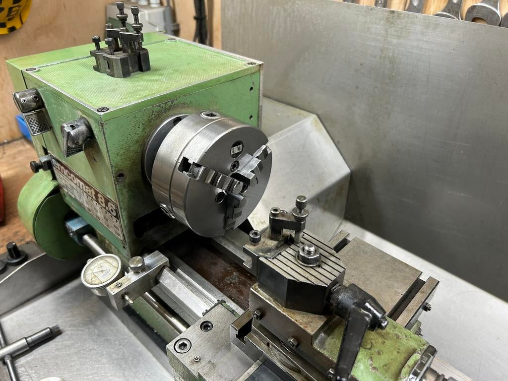 Emco Emcomat 8.6 draaibank 220v frequentiegeregeld, Doe-het-zelf en Bouw, Draaibanken, Ophalen of Verzenden, Zo goed als nieuw