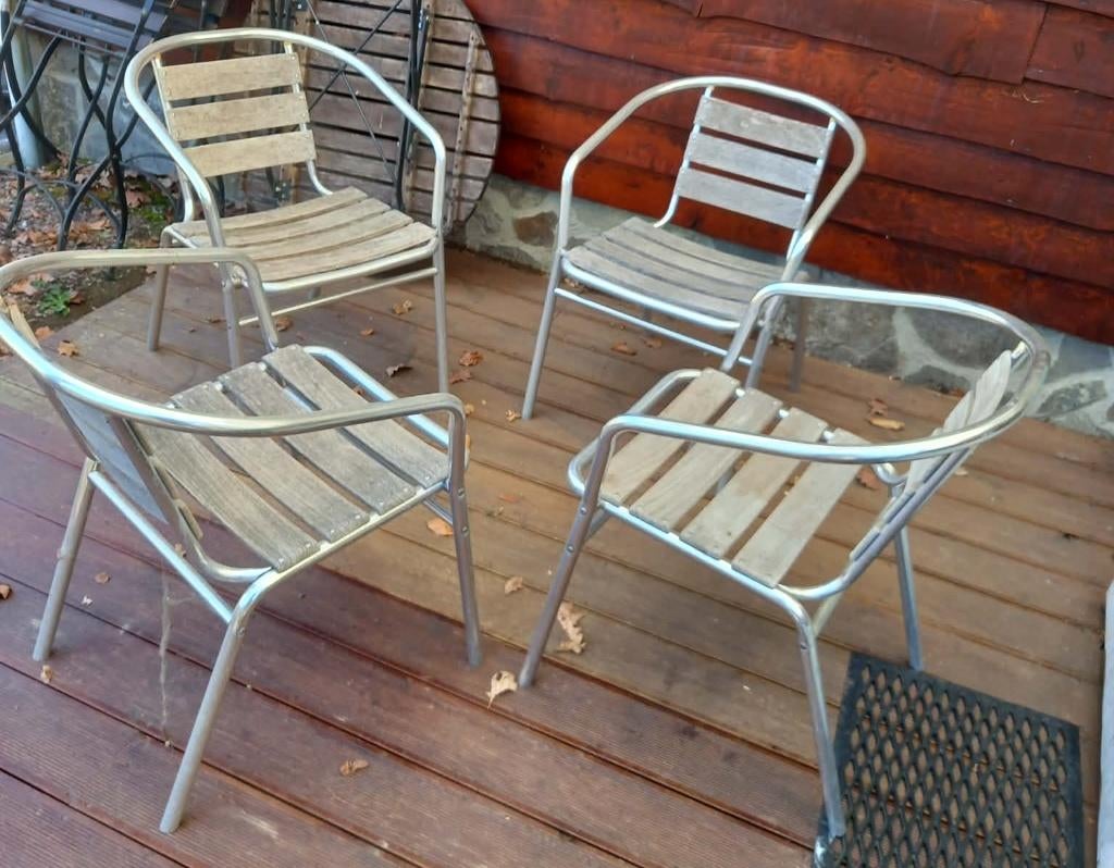 Ensemble 4 chaisses Aluminium, Enlèvement, Aluminium