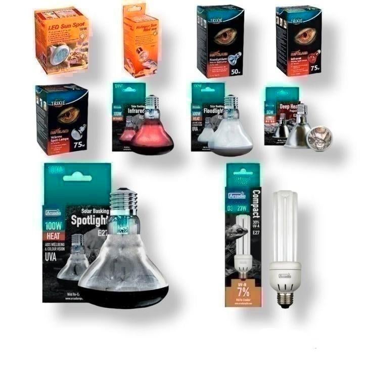 4 Reptiel verlichting, Warmtelampen, led, uv, reflector enz., Animaux & Accessoires, Enlèvement ou Envoi, Neuf, Éclairage
