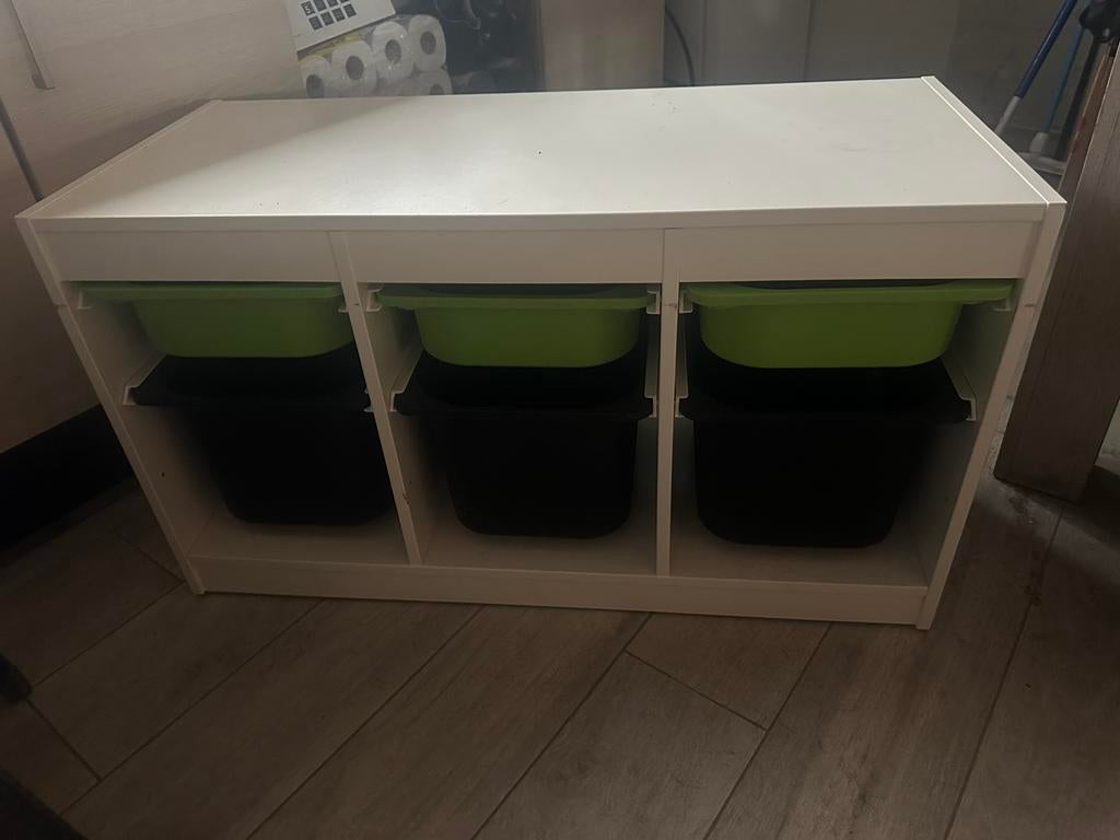 TROFAST kastje van ikea met gekleurde bakken, Huis en Inrichting, Kasten | Schoenenkasten, Gebruikt, Ophalen