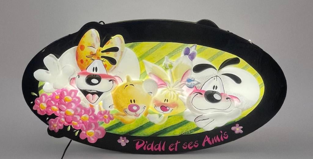 Diddl lichtreclame jaren 90, Verzamelen, Merken en Reclamevoorwerpen, Ophalen, Zo goed als nieuw