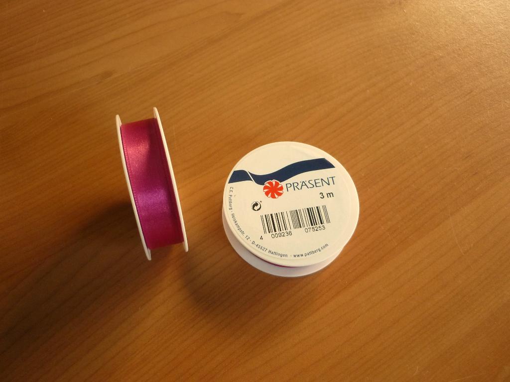 Fuchsia roze satijnen lint op rol 1,4 cm 3 meter, Ophalen of Verzenden, Roze