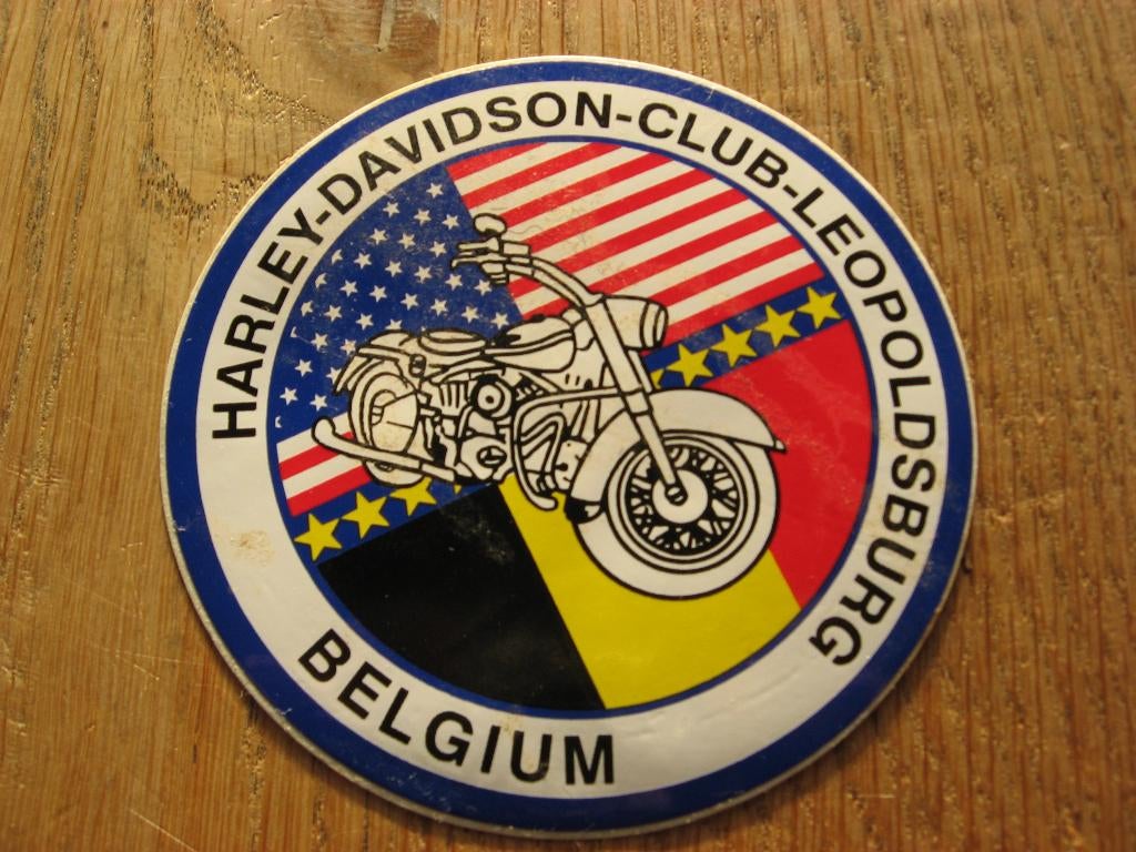 Autocollant Harley-Davidson Club Leopoldsburg Belgium, Collections, Autocollants, Enlèvement ou Envoi, Neuf, Voiture ou Moto