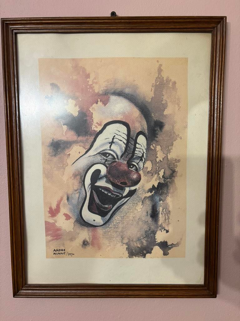 Andre minne origineel clown inkt expressionisme, Telecommunicatie, Prepaidkaarten en Simkaarten, Ophalen of Verzenden, Zo goed als nieuw