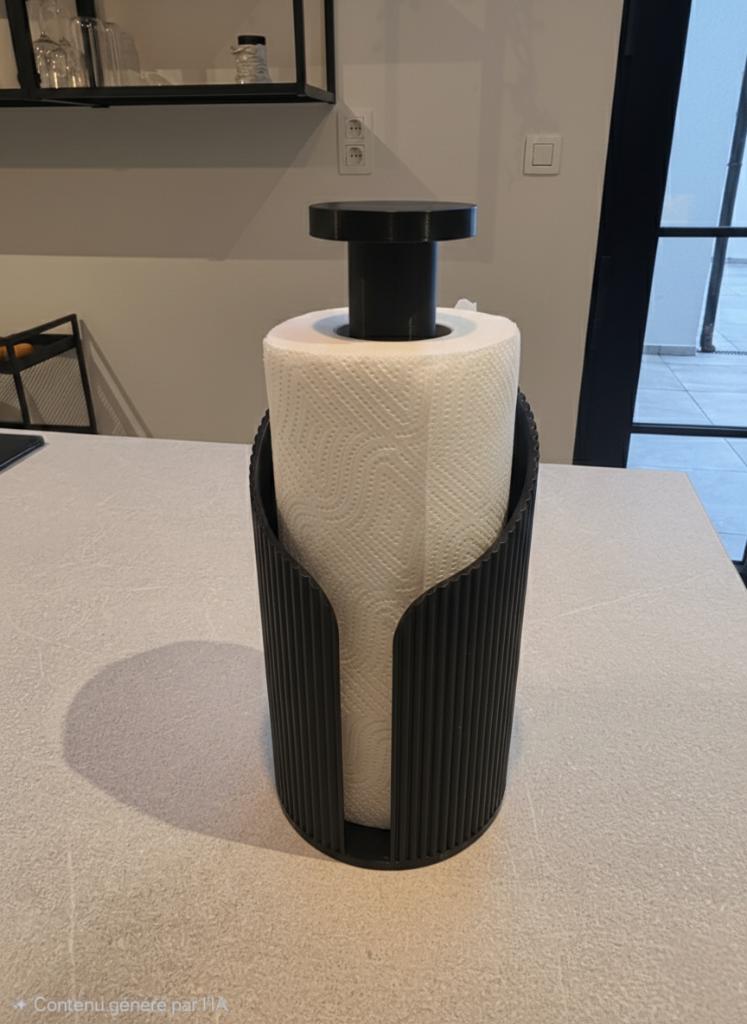 Porte Essuie-Tout Design noir - Style Minimaliste Moderne, Maison & Meubles, Envoi, Neuf