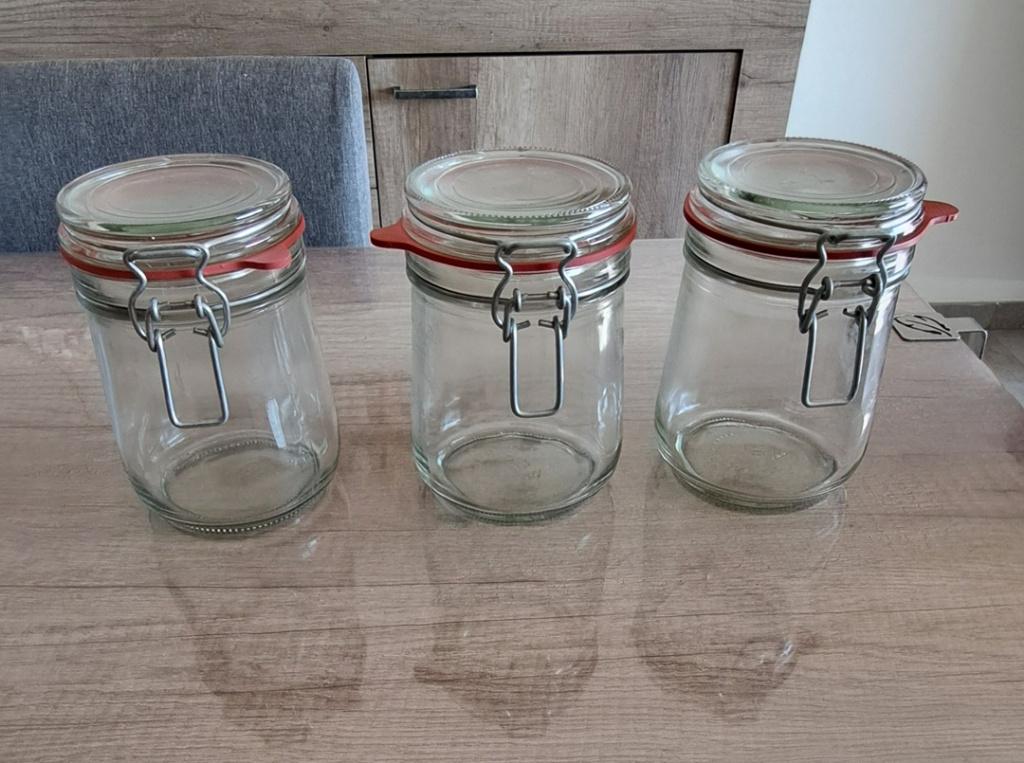 inmaak potten 3 stuks, Ophalen, Zo goed als nieuw, Glas, Pot, Bus of Blik