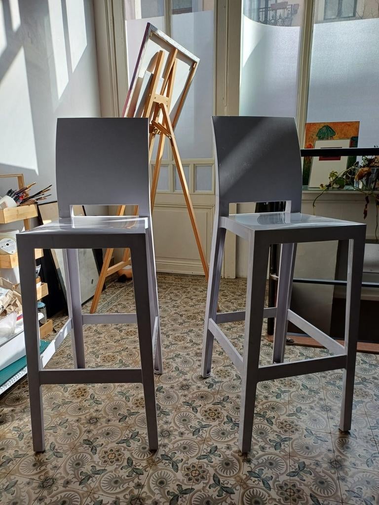 2 x Purple Stoll Kartell Design One More by Philippe Starck, Enlèvement