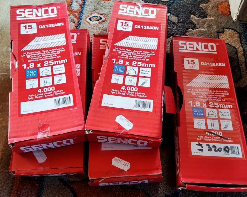 senco brads nagels 13eabn 5 dozen galva spijkers 1,8x25mm, Ophalen, Nieuw, Minder dan 50 mm, Spijkers