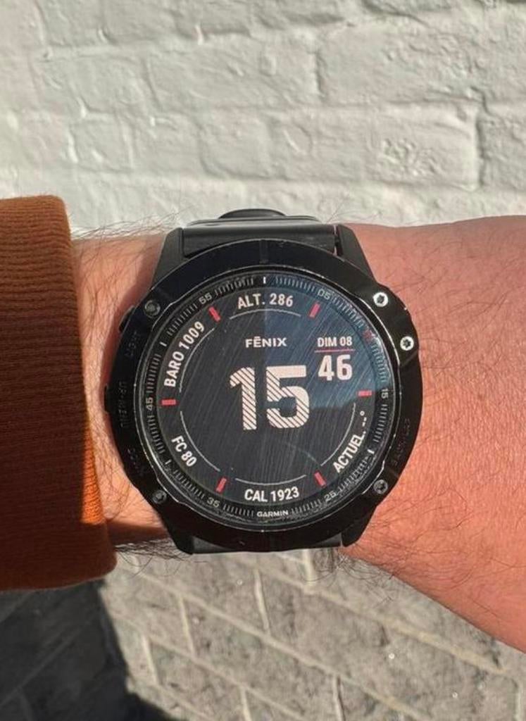 Garmin fenix 6X Pro, Handtassen en Accessoires, Sporthorloges, Ophalen, Conditie, Zo goed als nieuw