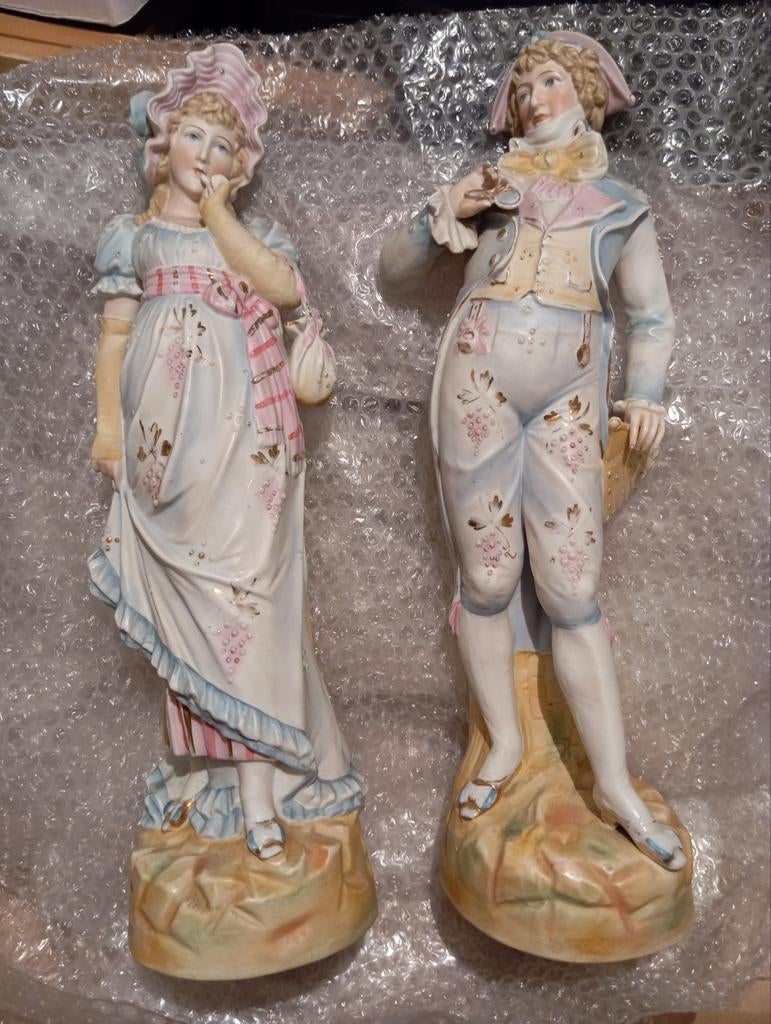 Koppel biscuit beelden, Ophalen of Verzenden