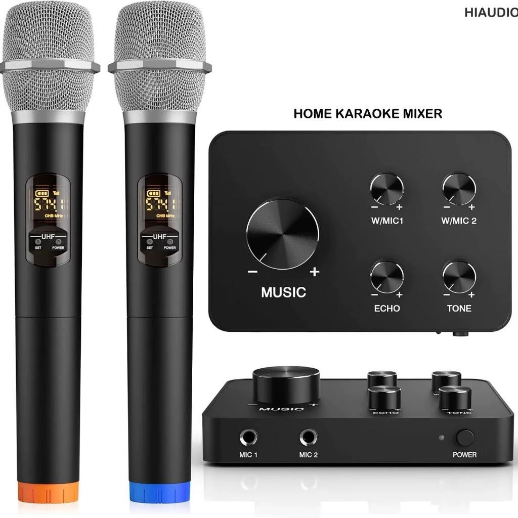 Nouvel ensemble de microphones de karaoké sans filavec HDMI