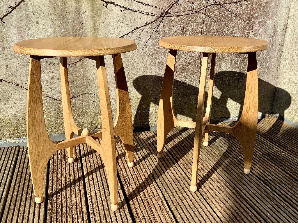 Tables d'appoint de style scolaire New Amsterdam, Antiquités & Art, Enlèvement