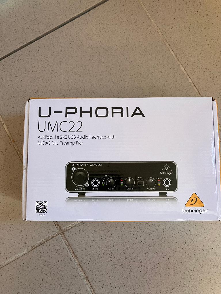 Carte son USB Behringer UMC22, Muziek en Instrumenten, Mengpanelen, Ophalen of Verzenden, Zo goed als nieuw, Minder dan 5 kanalen