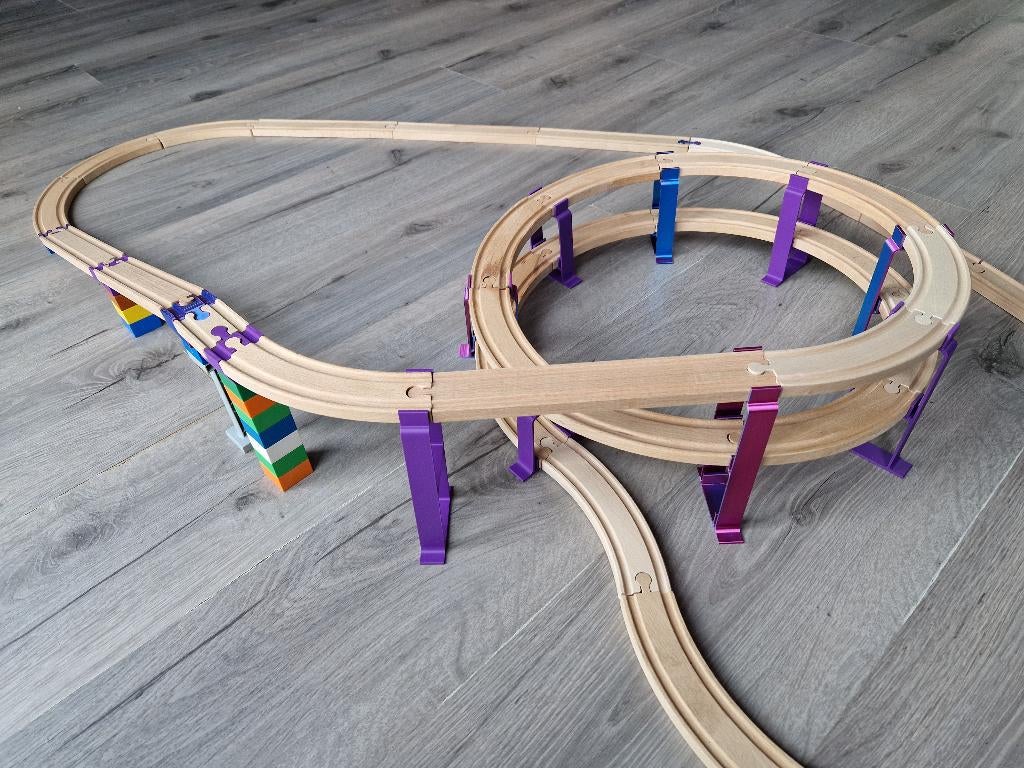 Spiraal adapterset (9 stuks) voor de houten treinbaan, Enfants & Bébés, Jouets | Jouets en bois, Enlèvement ou Envoi, Neuf, Autres types