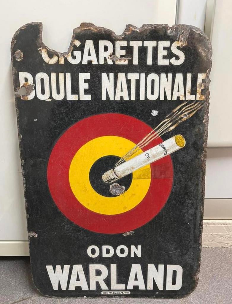 boule nationale odon warland emaille 1926 Doube side, Collections, Enlèvement ou Envoi