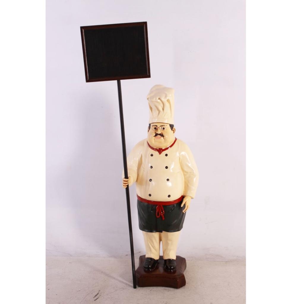 Cook 3 ft. – Kok beeld Hoogte 111 cm Beschrijfbaar, Verzamelen, Beelden en Beeldjes, Nieuw, Ophalen